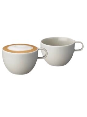 BRAND NEW IN BOX! 5x Sets of 2 Nespresso Off-White Coffee Latté Mugs Chic $140